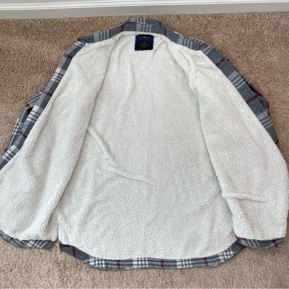 Club Room Men’s Plaid Flannel Sherpa Lined Shirt Jacket Cozy Shacket Size XL - Picture 12 of 16